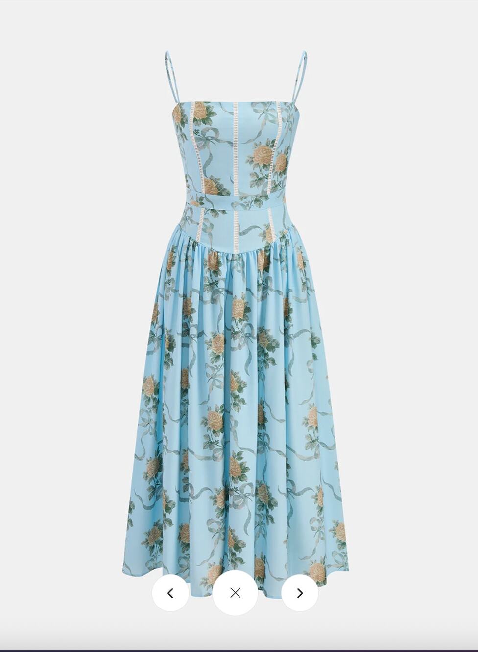 NWT Commense Floral Print Cami Midi Dress Sz M